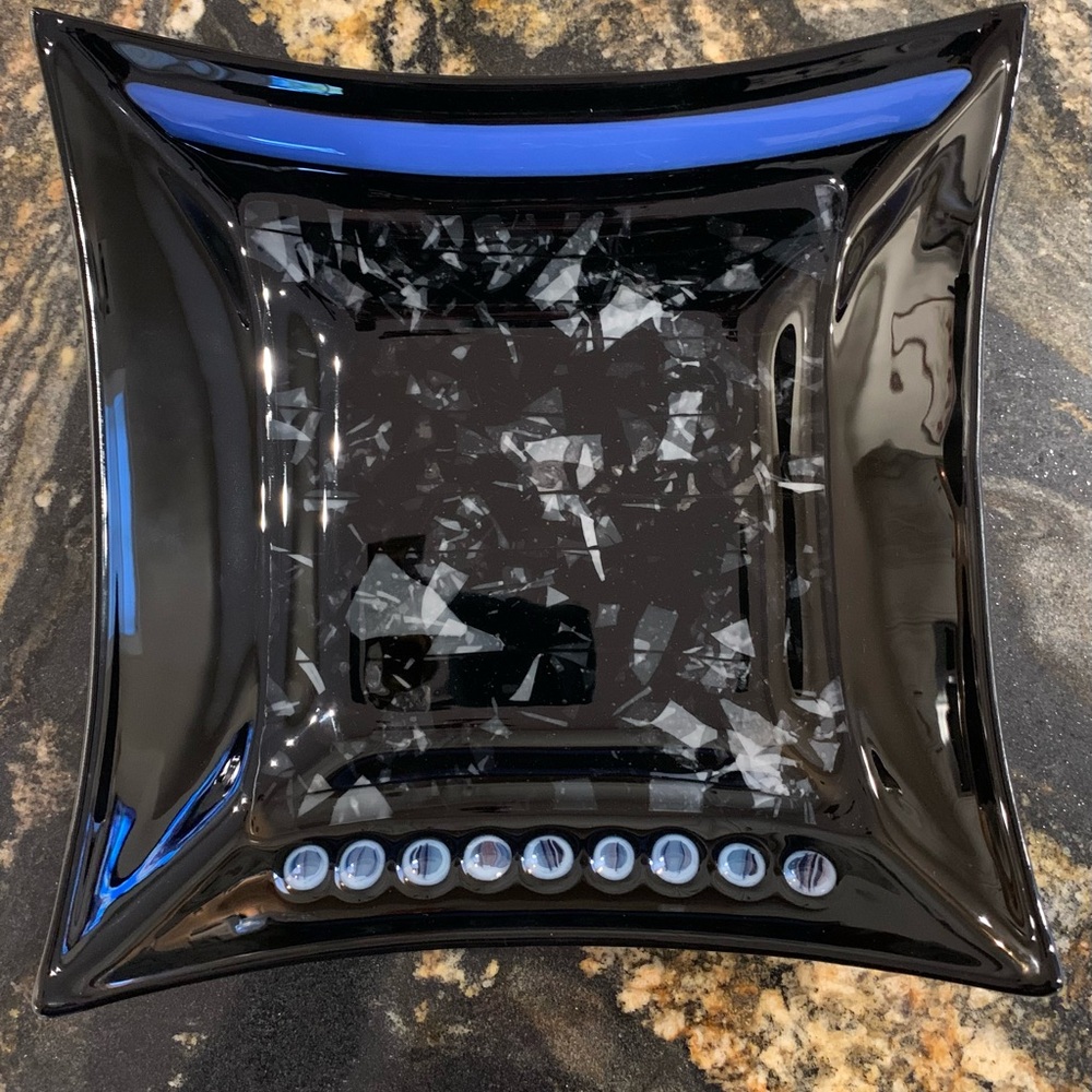 Glass art deco bowl